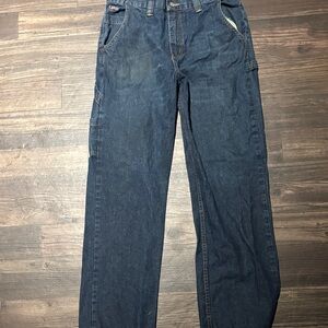 Fire resistant carpenter pants.